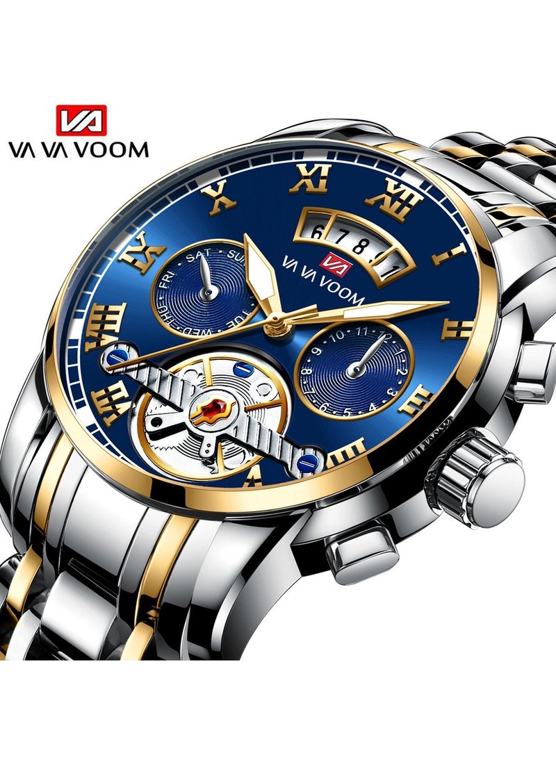VA VA VOOM Men's Water Resistance Stainless Steel Analog Quartz Wrist Watch - Image 1